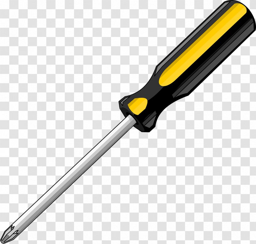 Screwdriver Tool Clip Art - Yellow - Phillips Transparent PNG