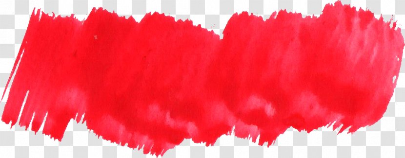 Watercolor Painting Brush - Gilding - Red Transparent PNG