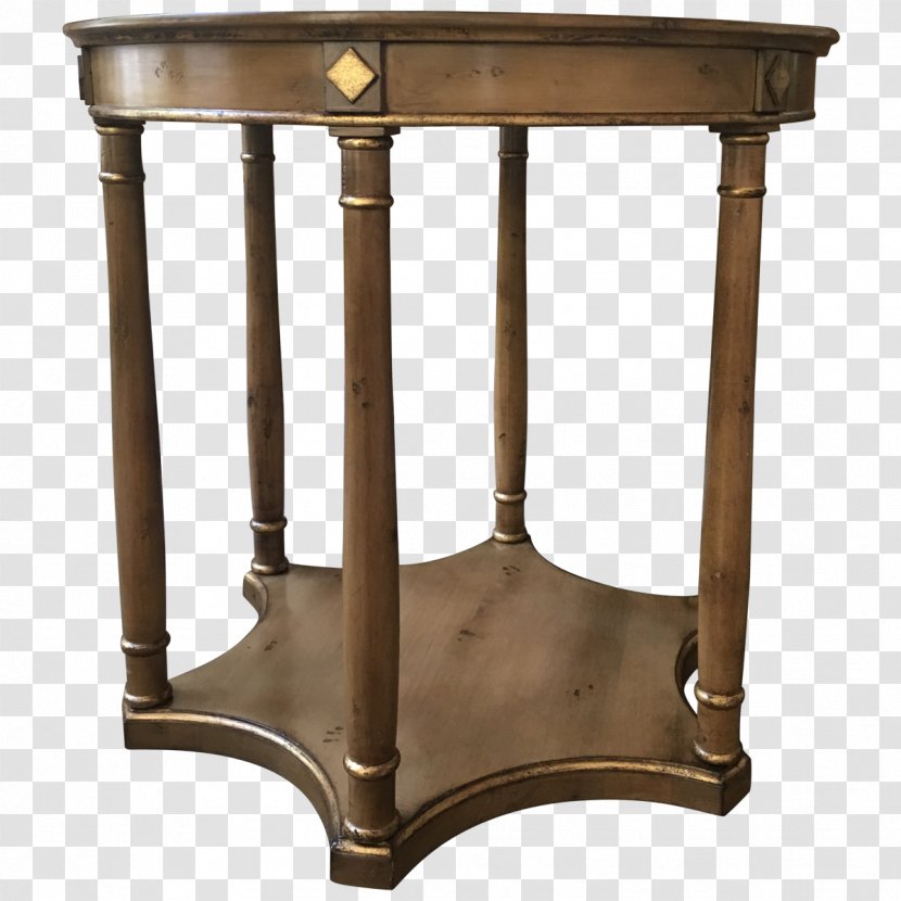 Antique - End Table - Gold Transparent PNG