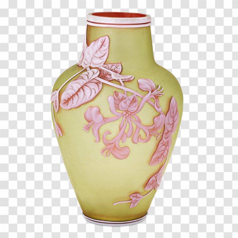 Vase Cameo Glass Art Nouveau - Moser - Interior Design Urn Transparent PNG