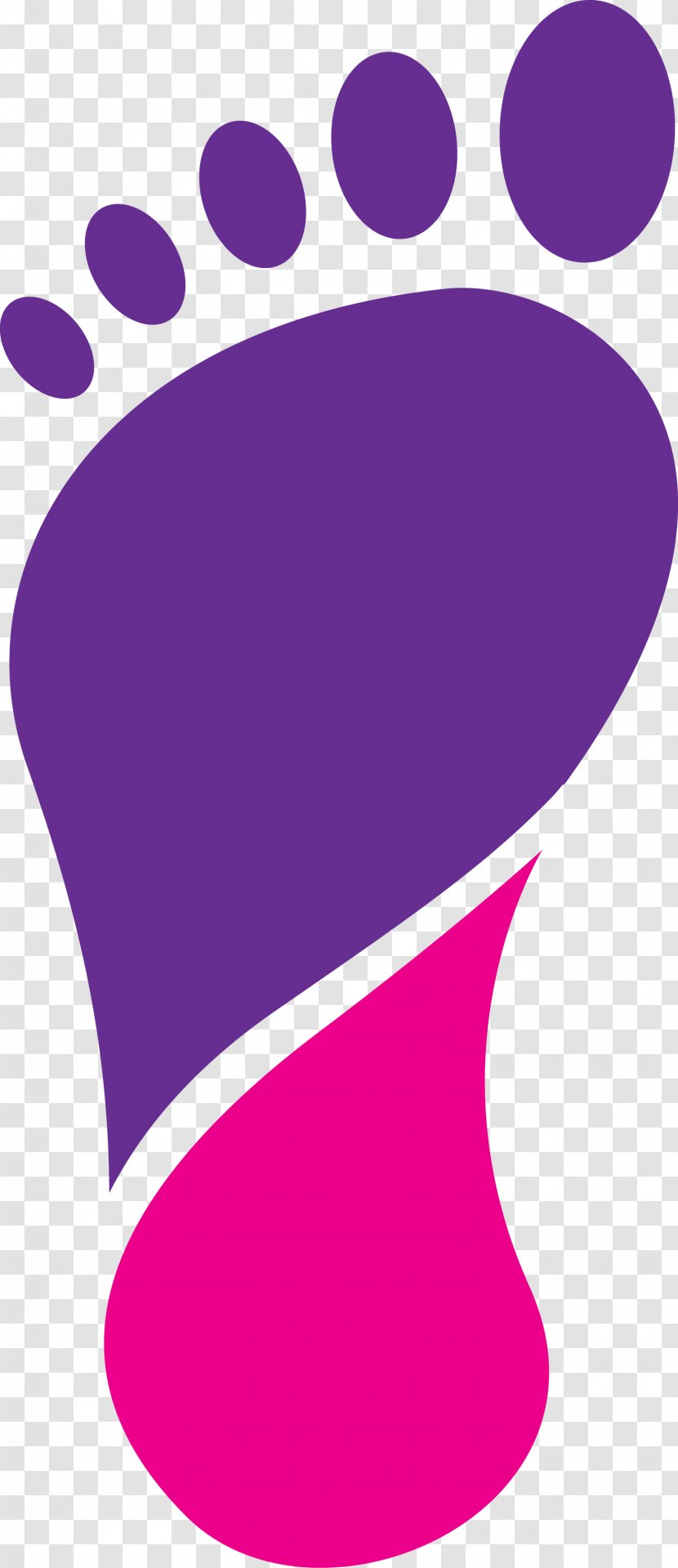 Logo - Footprint - Purple Little Footprints Transparent PNG