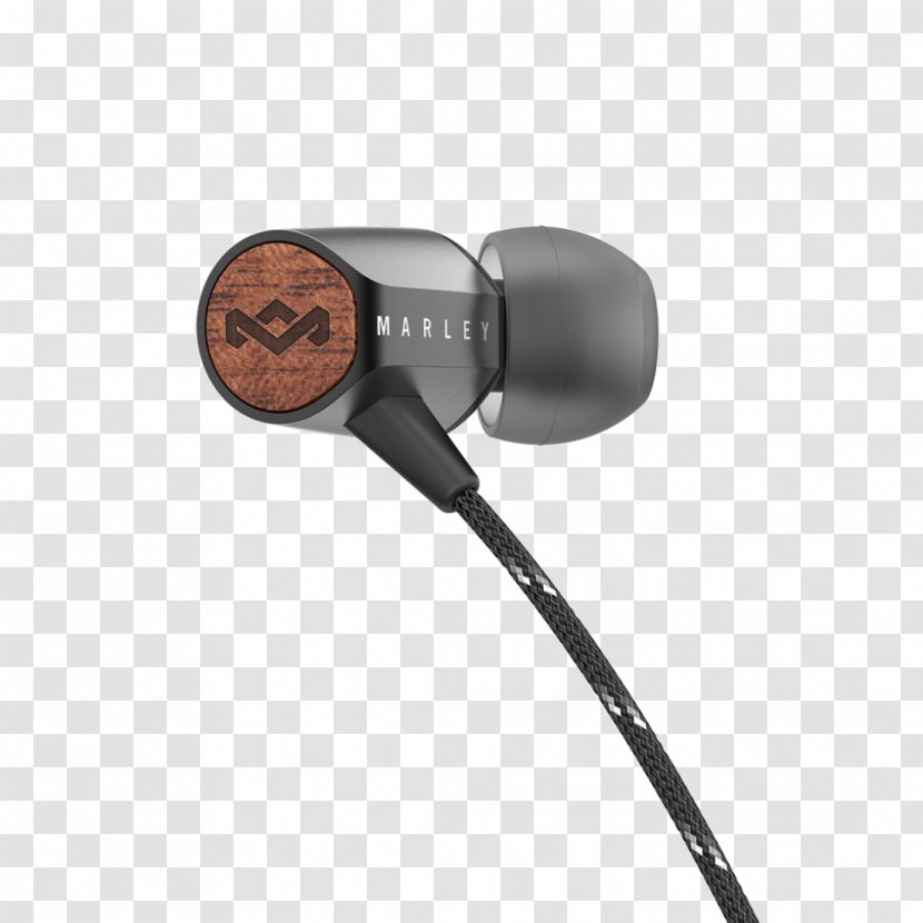 Microphone Uplift 2 Wireless BT Earphones House Of Marley Headphones - Positive Vibration Transparent PNG