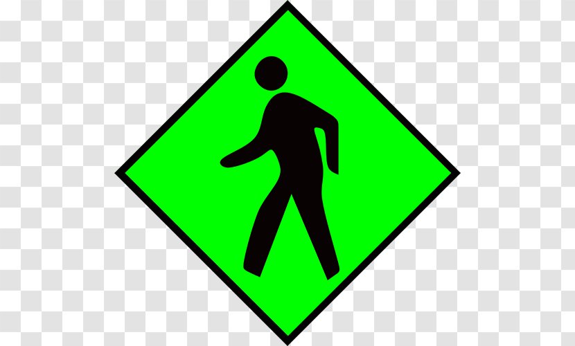 Pedestrian Crossing Traffic Sign - Vehicle - Road Transparent PNG