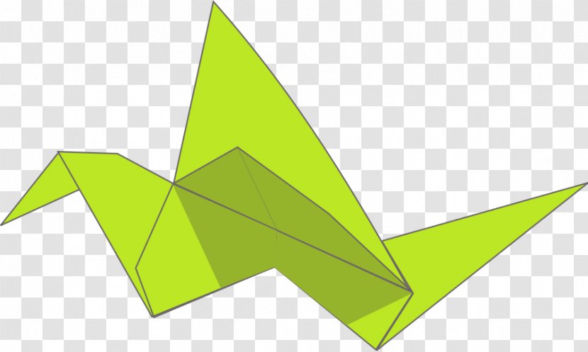Crane Paper Origami Clip Art - Grass - Flying Bird Graphic Transparent PNG