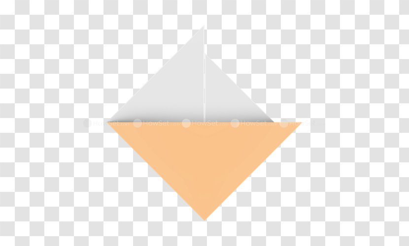 Triangle - Orange - Folded Paper Boat In Water Transparent PNG