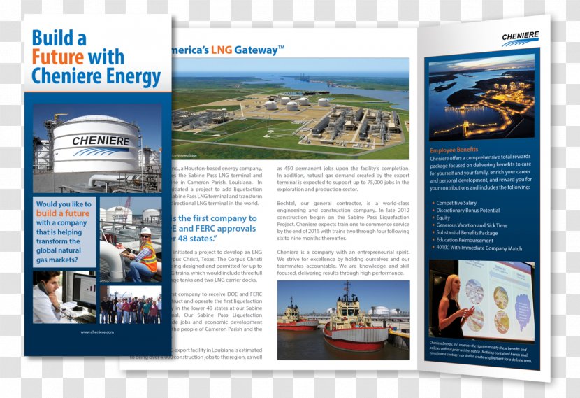 Recruitment Advertising Cheniere Energy, Inc. Corporation - Banner - Brochure Transparent PNG