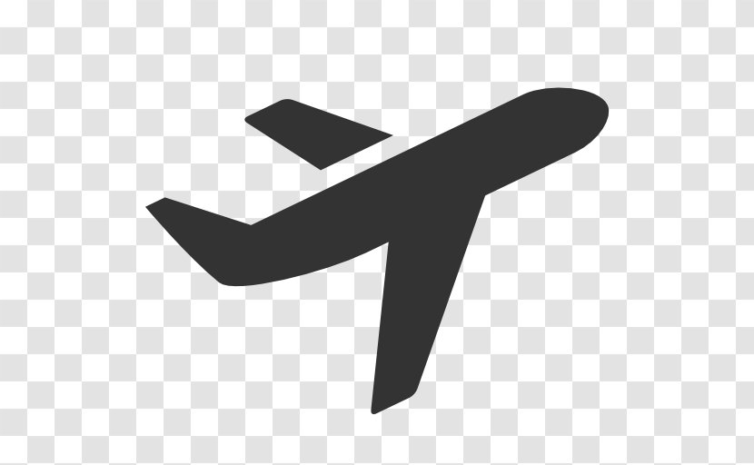 Airplane ICON A5 Flight Clip Art - Black And White - Transports Transparent PNG