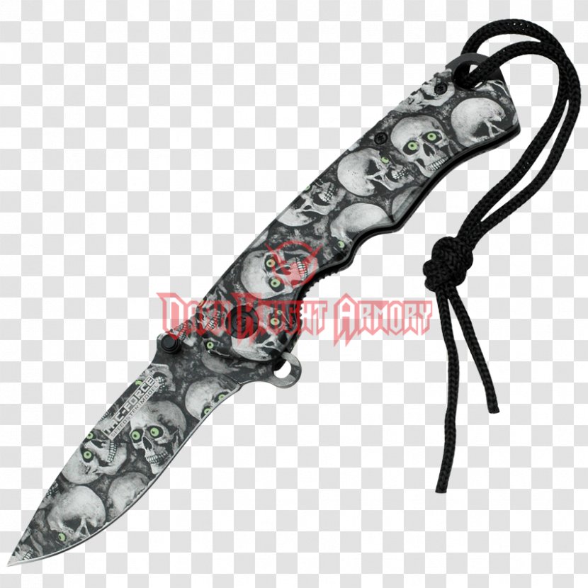 Hunting & Survival Knives Knife Blade Dagger Steel - Skull Transparent PNG