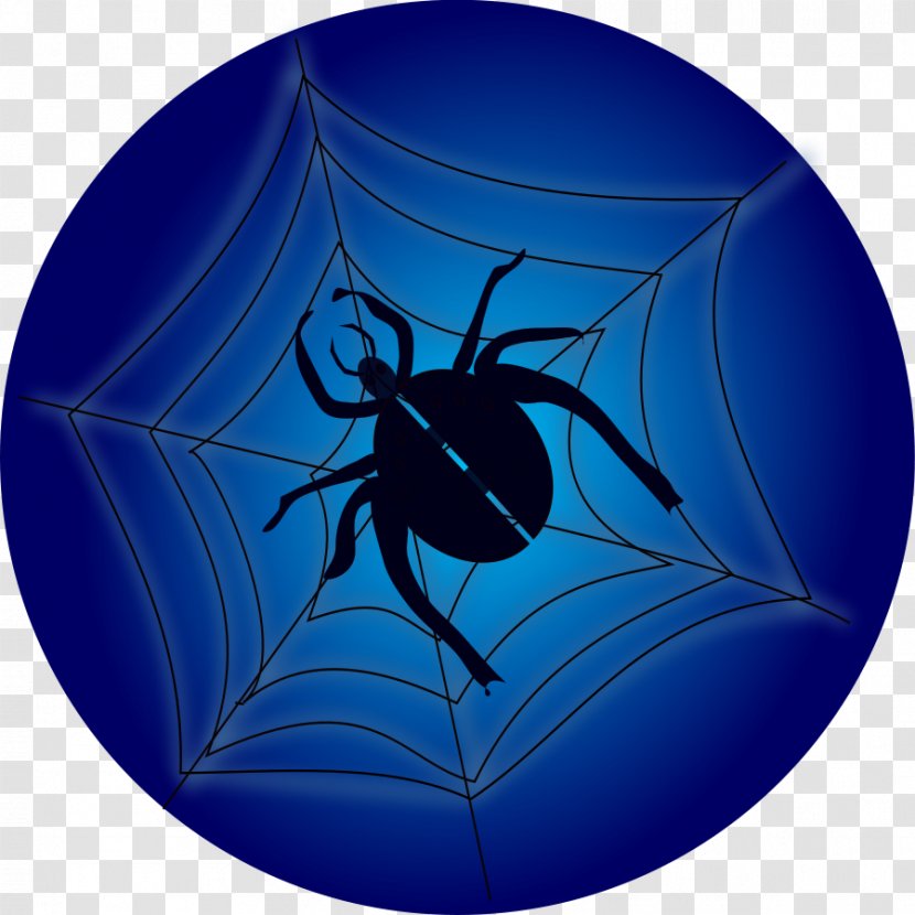 Spider Web Circle Clip Art - Electric Blue - Outline Transparent PNG