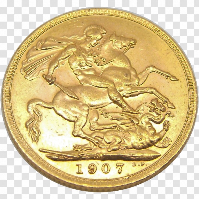 Half Sovereign Coin Numismatics Auction - Treasure - Gold Coins Transparent PNG