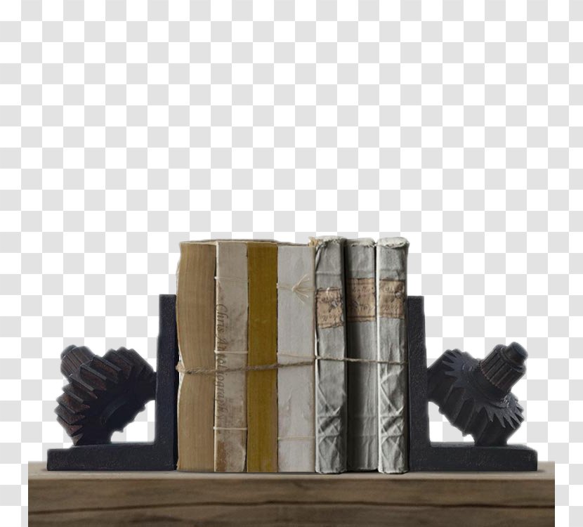 Bookcase Creativity Living Room - Floor - Steam Engine Gear Block Bookshelf Transparent PNG