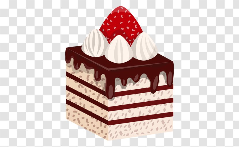 Chocolate Cake Strawberry Cream Frosting & Icing Birthday Tart Transparent PNG