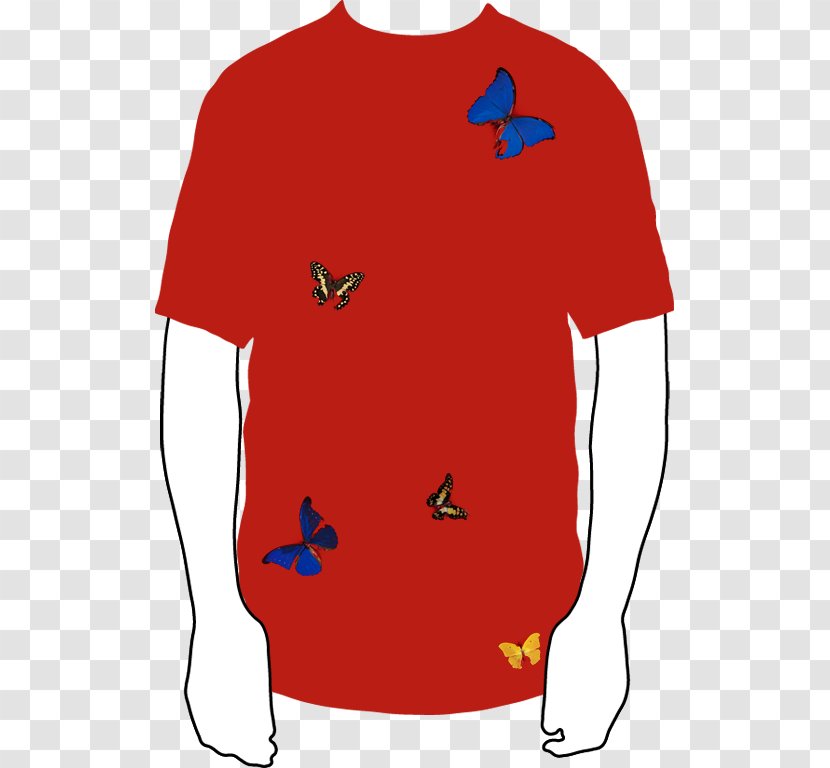 T-shirt For The Love Of God Artist - Fictional Character - Red Butterfly Transparent PNG
