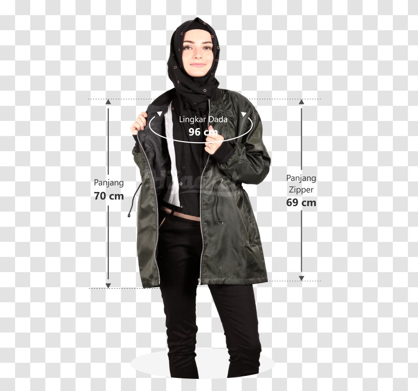 Hoodie Flight Jacket Zipper Parca - Fur Transparent PNG