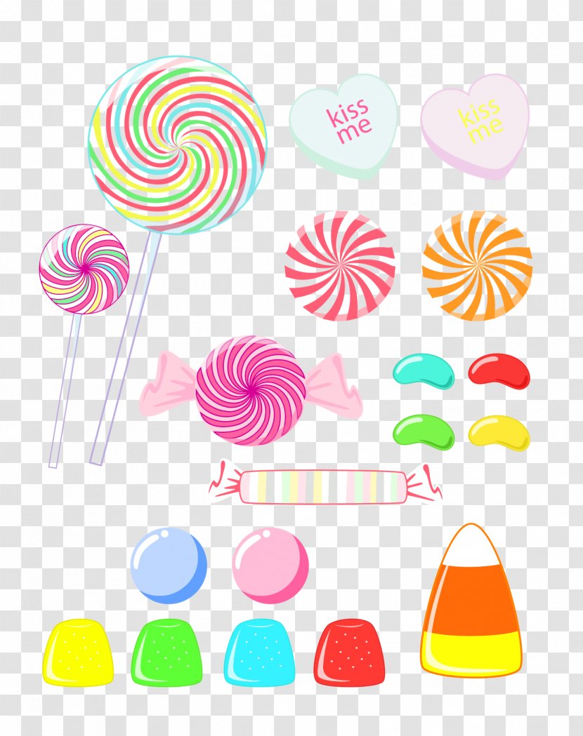 Lollipop Cotton Candy Cane - Pattern Transparent PNG