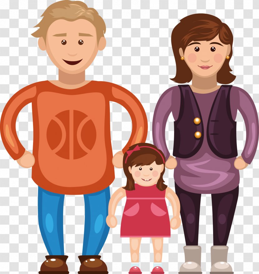 T-shirt Cartoon - Silhouette - Family Of Three Transparent PNG
