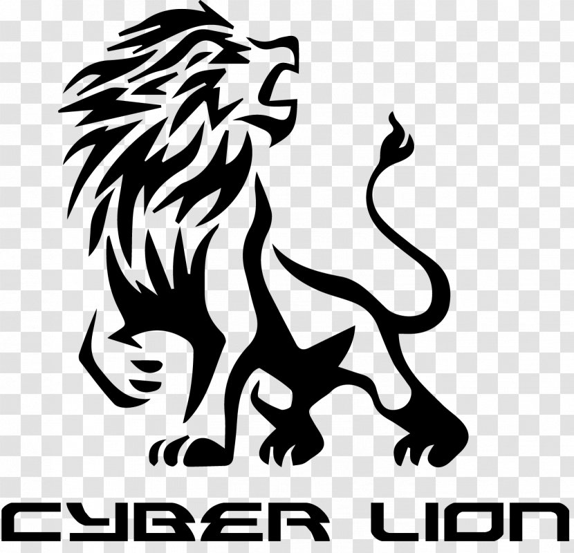 Lion's Head Logo Roar - Black Transparent PNG