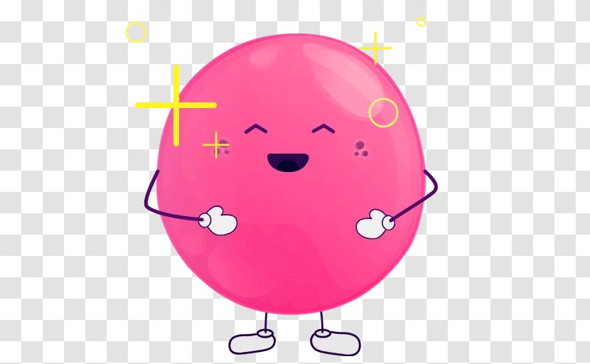 Pink M Balloon Circle Cartoon Font - Smile Transparent PNG