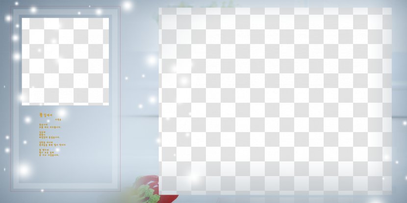 Template Blue Pattern - Art - Snowflakes Photo Border Elements Transparent PNG