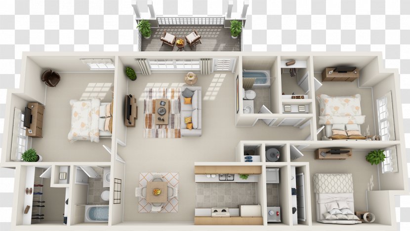 House Plan Floor Bedroom Design - Northfield Commons Apartments Transparent PNG