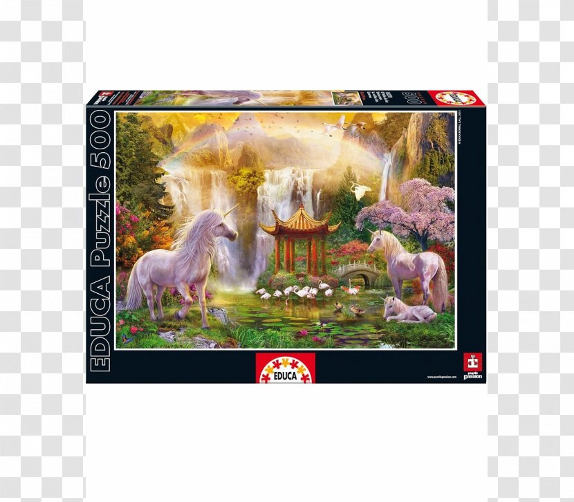 Jigsaw Puzzles Educa Borràs Unicorn Painting - Landscape Transparent PNG