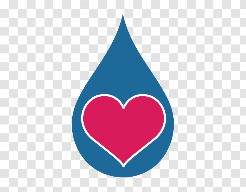 Drinking Water Love Heart Distilled - Electric Blue - Shape Transparent PNG