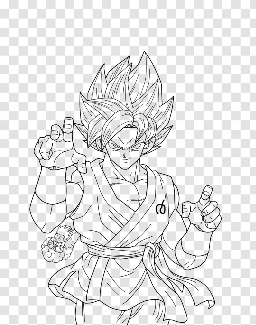 Goku Vegeta Gohan Trunks Majin Buu - Super Saiyan - Dragon Ball Drawing With Color Transparent PNG