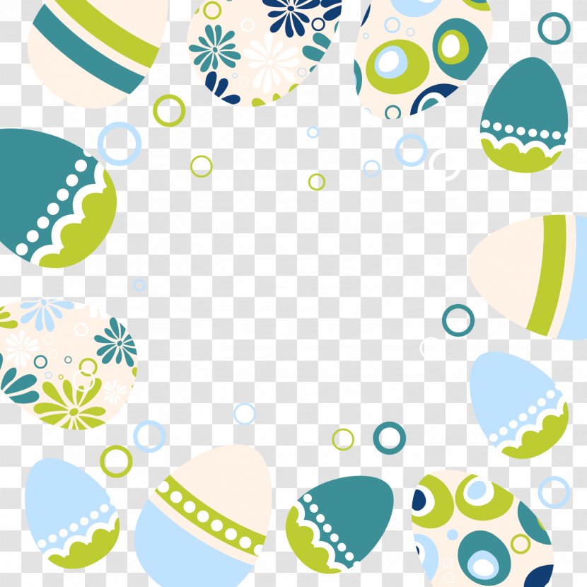 Easter Bunny Egg - Vector Hand-painted Eggs Border Transparent PNG