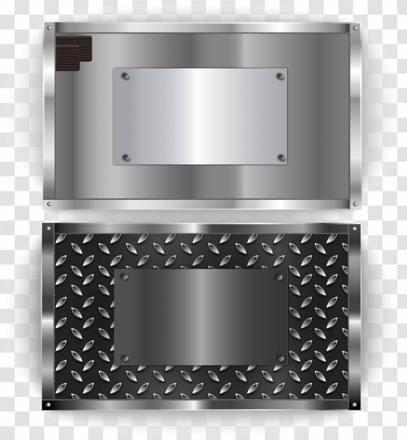 Metal Silver Euclidean Vector Banner - Web - Small Fresh Safe Deposit Box Transparent PNG