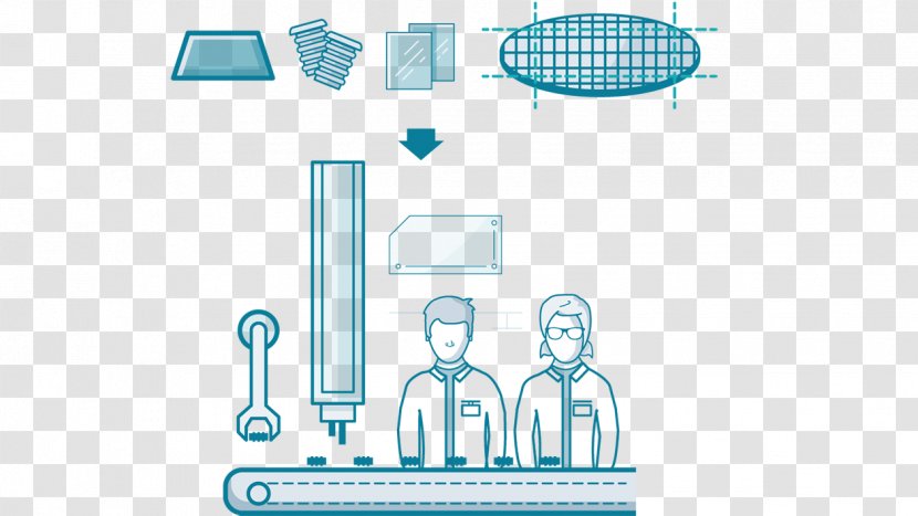 Integrated Circuits & Chips Manufacturing Value Chain - Blue - Design Transparent PNG