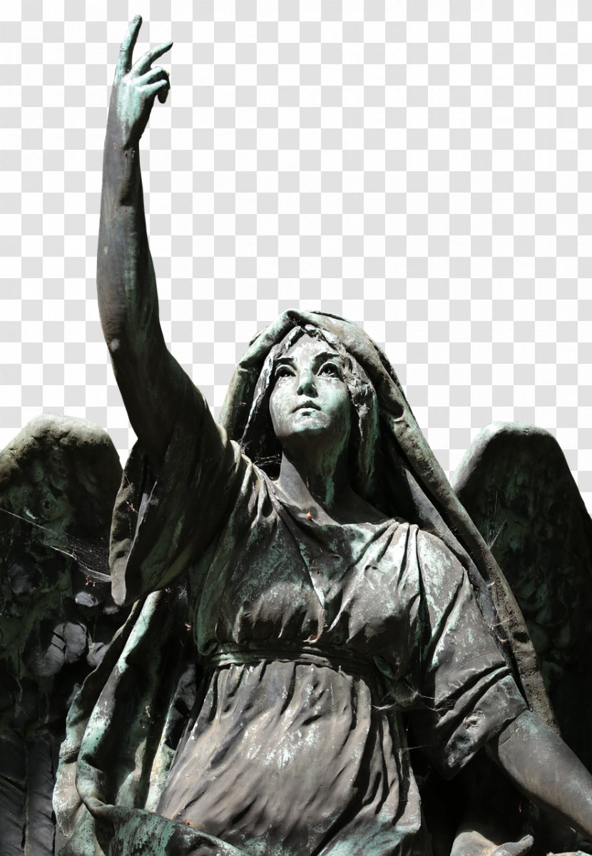 Stone Sculpture Statue Angel Poster - Cemetery Transparent PNG