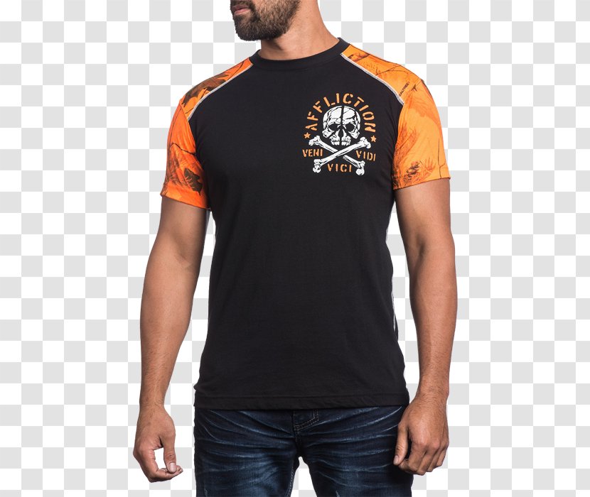 Long-sleeved T-shirt Affliction Clothing - Top Transparent PNG