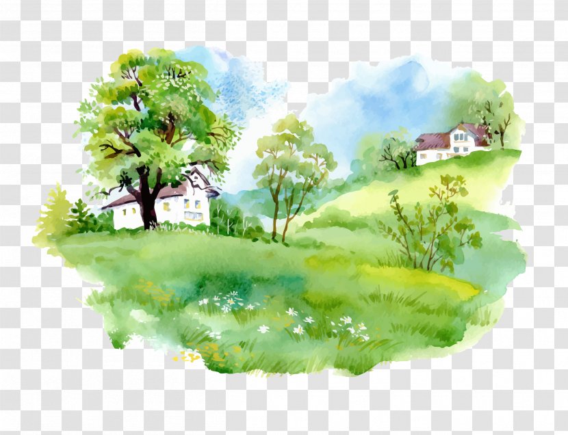 Watercolor Painting Drawing - Water Resources - Nature Transparent PNG