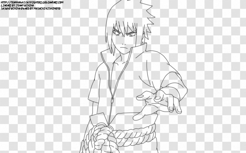 Drawing Line Art Cartoon Finger Sketch - Flower - Sasuke Uchiha Transparent PNG