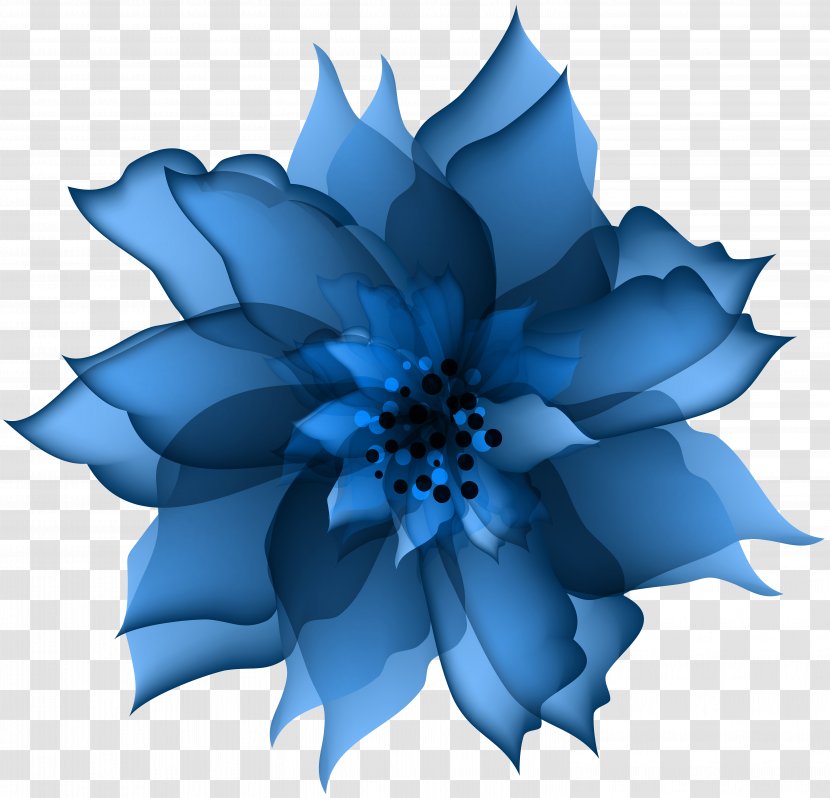 Flower Clip Art - Red - Decorative Blue Transparent Transparent PNG