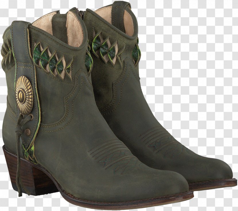 Cowboy Boot Shoe Leather Green - Walking Transparent PNG