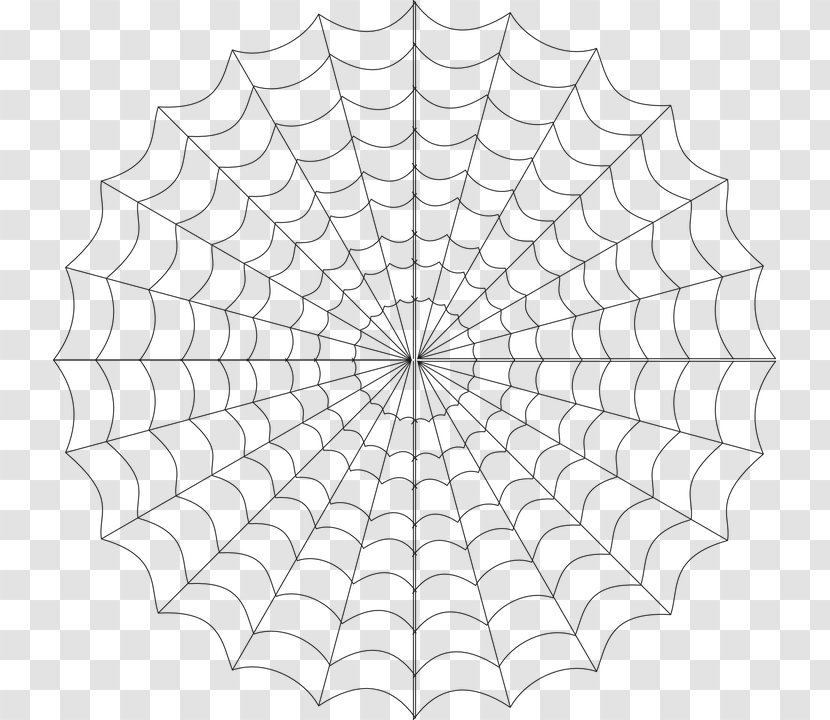Spider Web Clip Art - Monochrome - Cobweb Transparent PNG