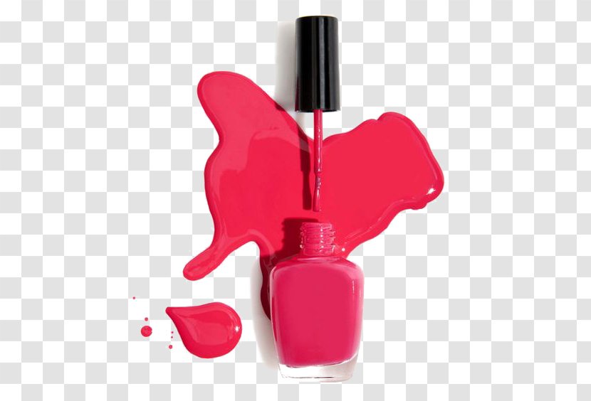 Nail Polish Art Manicure Salon - Cosmetics - Pink Transparent PNG
