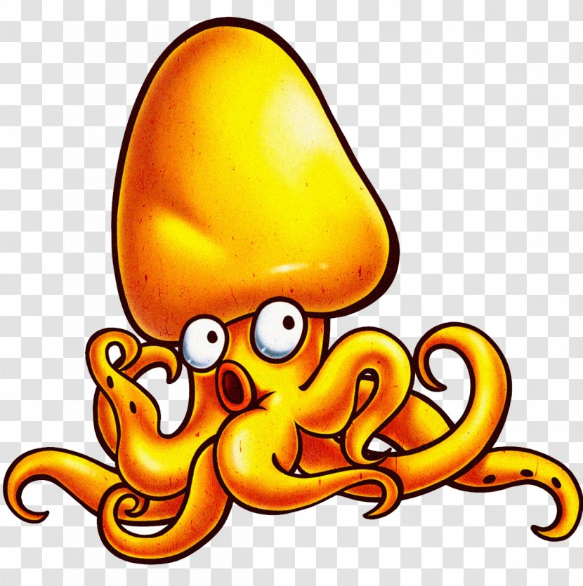Octopus Squid As Food Dog Cuttlefish - Invertebrate - Cute Cartoon Transparent PNG
