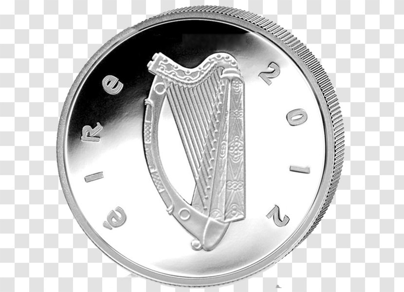 Silver Coin Ireland Irish Wolfhound - Euro Transparent PNG