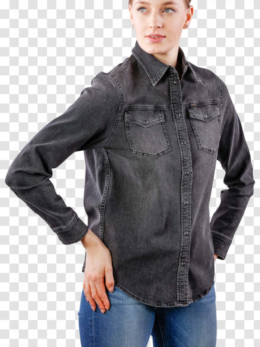 Denim Dress Shirt Jeans ノースリーブ - Jacket Transparent PNG