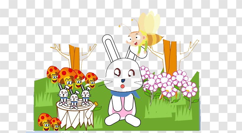 Cartoon Drawing Animation - Fictional Character - Cute Little Bunny Transparent PNG