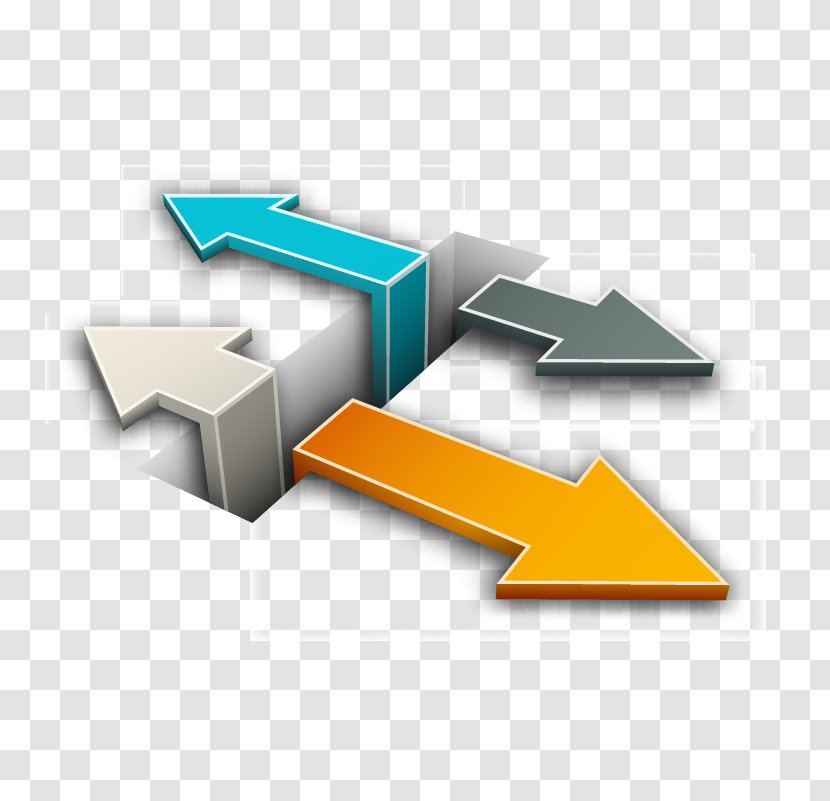 Infographic Arrow Chart - Three-dimensional Vector Arrows Transparent PNG