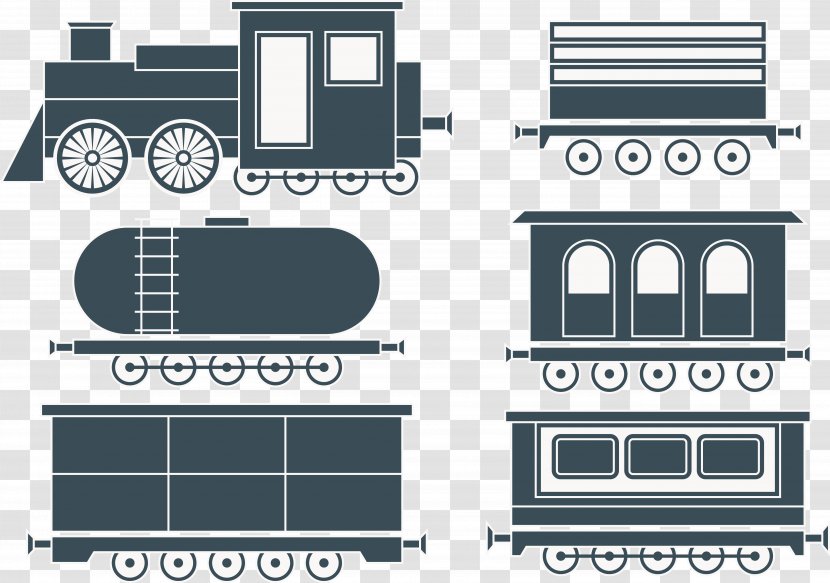 Train Passenger Car Steam Locomotive - Architecture - Cartoon Parts Transparent PNG