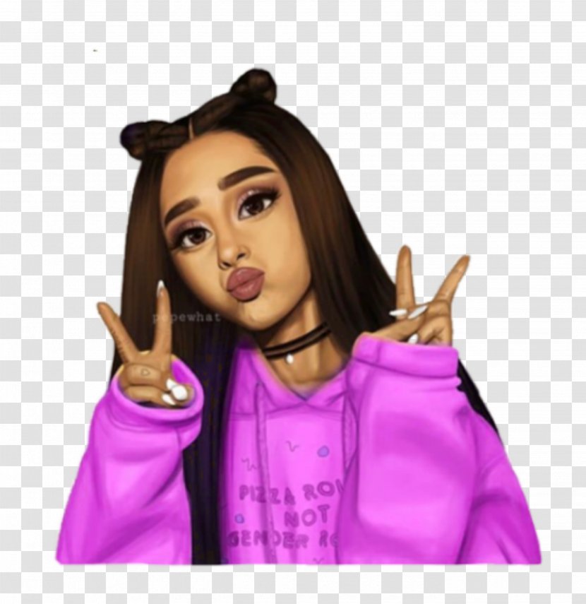 Ariana Grande Drawing Cat Valentine No Tears Left To Cry Arianators - Pink Transparent PNG