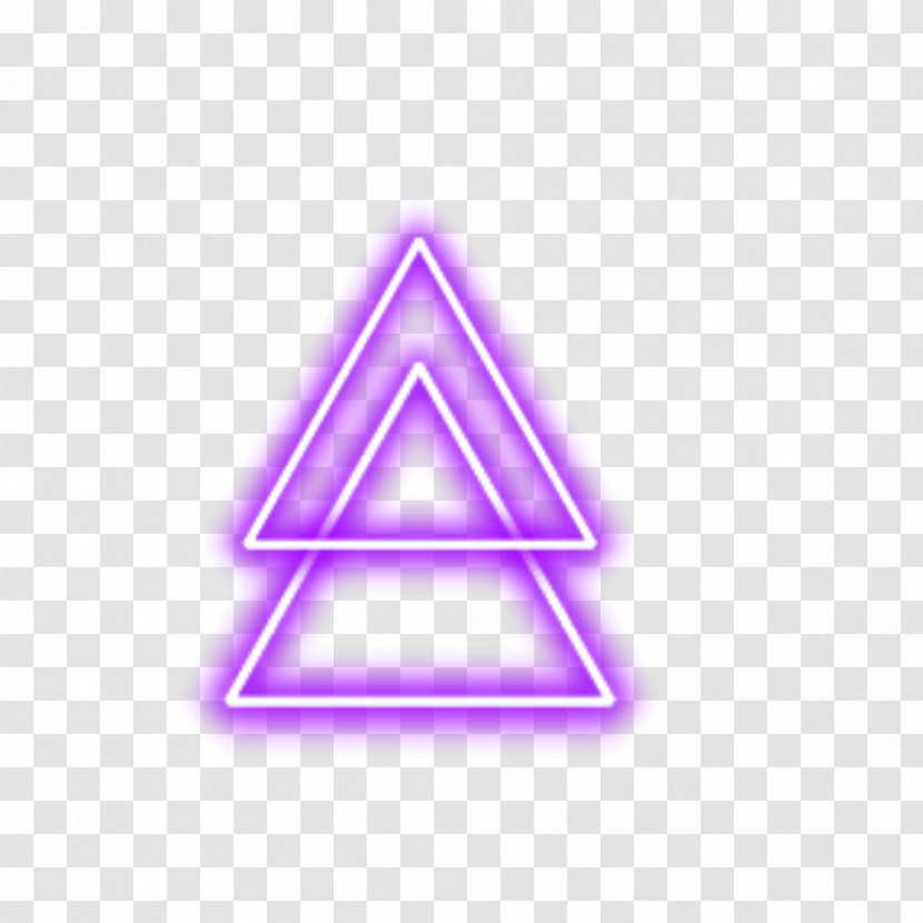 Neon Triangle - Sticker - Logo Violet Transparent PNG