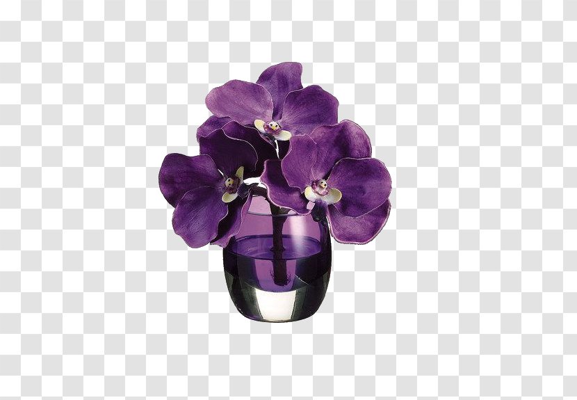 Purple Vase Artificial Flower Violet - Bouquet - Of Flowers Transparent PNG
