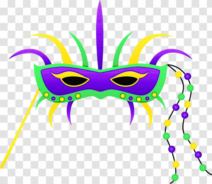 Purple Violet Costume Mardi Gras Mask Transparent PNG