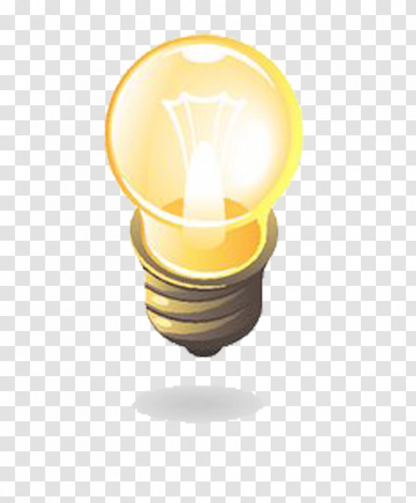 Incandescent Light Bulb Lamp - Designer - Yellow Transparent PNG