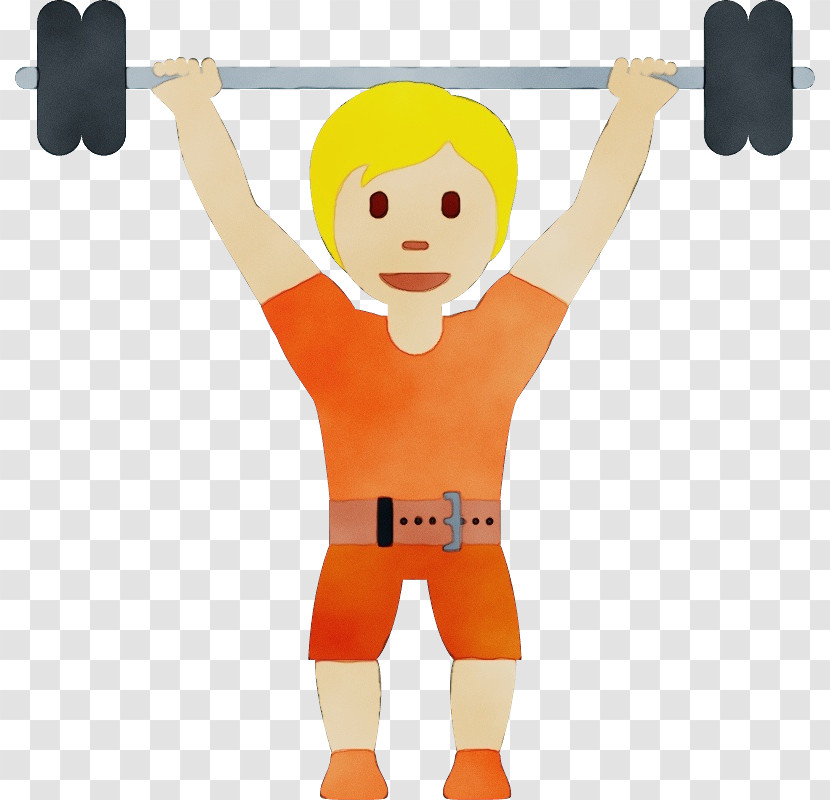Barbell Weight Training Emoji Weightlifting Dumb-bell Transparent PNG